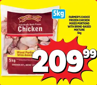 Usave Farmer's choice frozen chicken mixed portions with brine-based mixture offer