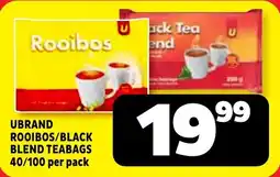 Usave Ubrand rooibos/ black blend teabags offer