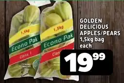 Usave Golden delicious apples/ pears offer