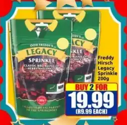 Three Star Cash and Carry Freddy Hirsch Legacy Sprinkle offer