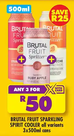 Shoprite Liquor Brutal fruit sparkling spirit cooler cans offer