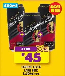 Shoprite Liquor Carling black label beer cans offer