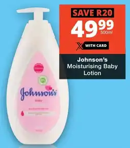 Checkers Johnson's Moisturising Baby Lotion offer