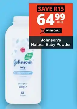 Checkers Johnson's Natural Baby Powder offer