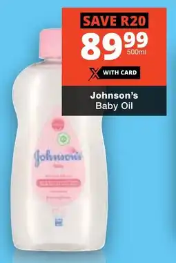 Checkers Johnson's Baby Oil offer