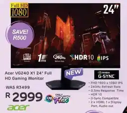 Computer Mania Acer VG240 X1 24" Full HD Gaming Monitor offer