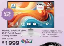 Computer Mania MSI Pro MP2412W E14V 23.8" Full HD Casual Gaming Monitor offer