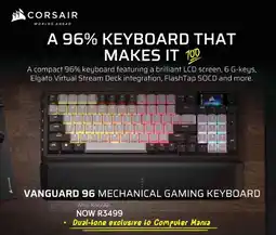Computer Mania Corsair Vanguard 96 Mechanical Gaming Keyboard offer
