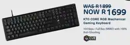 Computer Mania Corsair K70 Core RGB Mechanical Gaming Keyboard offer