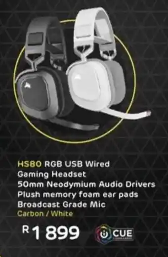 Computer Mania Corsair HS80 RGB USB Wired Gaming Headset offer