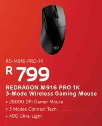 Computer Mania Redragon M916 Pro 1K 3-Mode Wireless Gaming Mouse offer