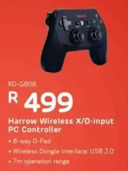 Computer Mania Redragon Harrow Wireless X/D-input PC Controller offer