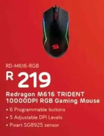 Computer Mania Redragon M616 Trident 10000DPI RGB Gaming Mouse offer