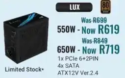 Computer Mania Aerocool 550W LUX Power Supply offer
