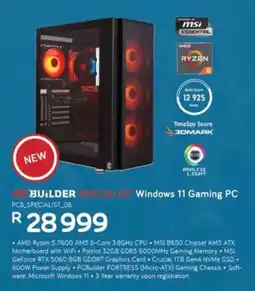 Computer Mania PCBuilder Specialist Windows 11 Gaming PC offer