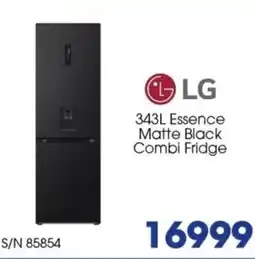 Hirsch's Lg 343l essence matte black combi fridge offer