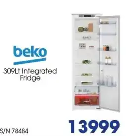 Hirsch's Beko 309lt integrated fridge offer