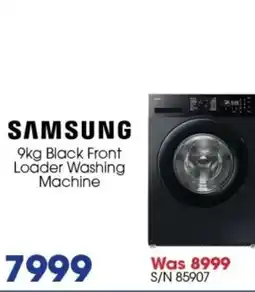 Hirsch's Samsung 9kg black front loader washing machine offer