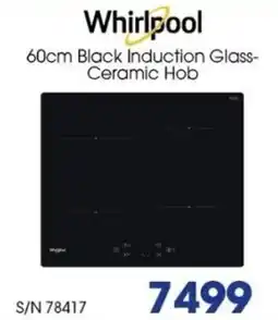 Hirsch's Whirlpool 60cm black induction glass- ceramic hob offer