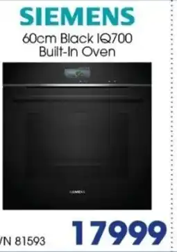 Hirsch's Siemens 60cm black iq700 built-in oven offer