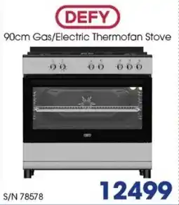 Hirsch's Defy 90cm gas/electric thermofan stove offer