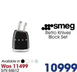 Hirsch's Smeg Retro Knives Block Set offer