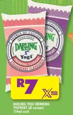 Shoprite Darling yogi drinking yoghurt all variants offer
