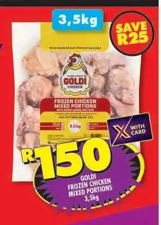 Shoprite GOLDI FROZEN CHICKEN MIXED PORTIONS 3,5kg offer