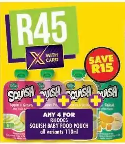 Shoprite Rhodes Squish Baby Food Pouch offer