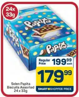 Pick n Pay Hypermarket Solen Papita Biscuits Assorted 24 x 33g offer