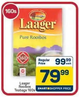 Pick n Pay Hypermarket LAAGER Rooibos Teabags 160s offer