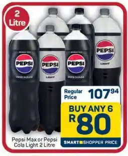 Pick n Pay Hypermarket Pepsi Max or Pepsi Cola Light 2 Litre offer