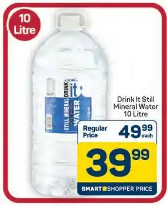 Pick n Pay Hypermarket Drink It Still Mineral Water 10 Litre offer