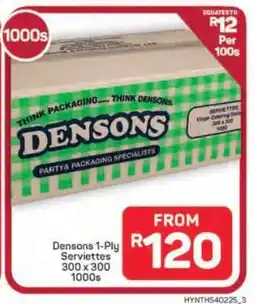Pick n Pay Hypermarket Densons 1-Ply Serviettes offer
