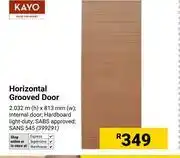 Builders Warehouse Kayo Horizontal Grooved Door 2.032m(h) X 813mm(w) 399291 offer