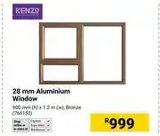 Builders Warehouse Kenzo 28mm Aluminium Window (Bronze) 900mm(h) X 1.2m(w) 766150 offer