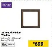 Builders Warehouse Kenzo 28mm Aluminium Window (Bronze) 600mm (h) X 600mm(w) 766137 offer