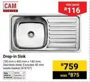 Builders Warehouse Cam Drop-In Sink 416707 offer