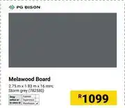 Builders Warehouse PG Bison Melawood Board (Storm Grey) 2.75m X 1.83m X 16mm 782580 offer