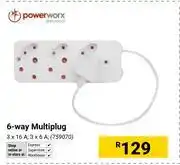 Builders Warehouse Powerworx 6-Way Multiplug 759070 offer
