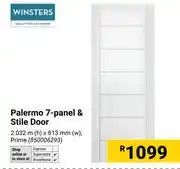 Builders Warehouse Winster Palermo 7-Panel & Stile Door Prime 2.032m(h) X 813mm(w) 850006293 offer