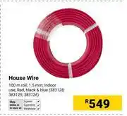 Builders Warehouse House Wire 1.5mm 100m Roll 383128, 383125, 383126 offer