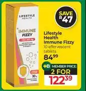Dis-Chem Lifestyle Health Immune Fizzy 10 Effervescent Tablets-For 2 offer