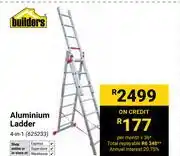 Builders Warehouse Builders Aluminium Ladder 4-in-1 625233 offer