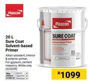 Builders Warehouse Plascon 20Ltr Sure Coat Solvent Based Primer 625239 offer