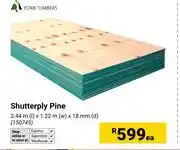 Builders Warehouse York Timbers Shutterply Pine 2.44m(l) X 1.22m(w) X 18mm(d) 1540745-Each offer