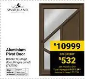 Builders Warehouse Swartland Aluminium Pivot Door 742704 offer