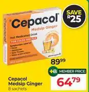 Dis-Chem Cepacol Medsip Ginger 8 Sachets offer
