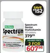 Dis-Chem Spectrum Senior Multivitamin 120 Tablets-For 2 offer
