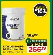 Dis-Chem Lifestle Health Multivit For Men 60 Softgel Capsules-For 2 offer